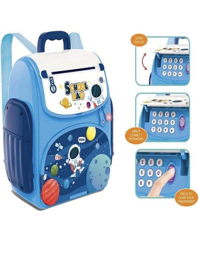 RichTots Premium ATM Piggy Bank Money Saving Bank for Real Money Cash Coin Musical Money Safe Piggy Savings Bank with Finger Print Sensor (Assorted Colour and Print), Modern - Image 1